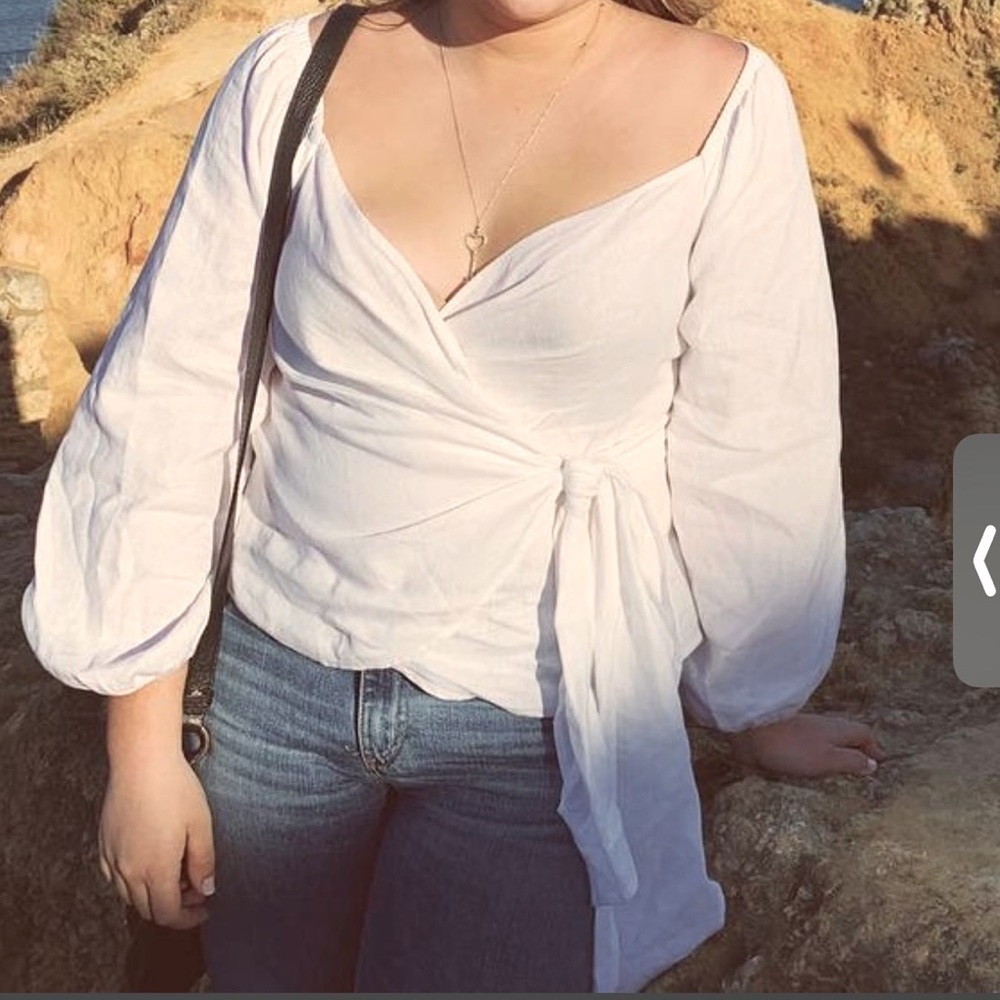 Reformation wrap top